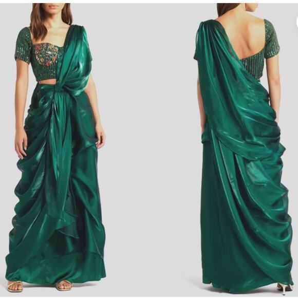 SANI Adya Drape Saree Size XL New with Tags - Picture 1 of 11